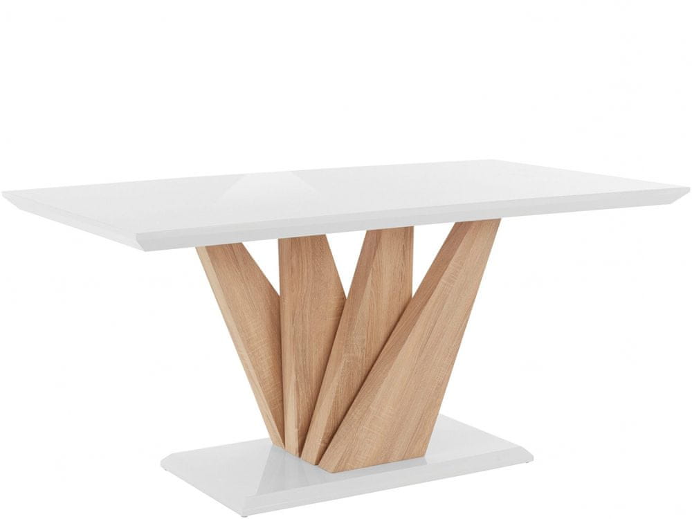Danish Style Jedálenský stôl Keko, 160 cm, biela / dub